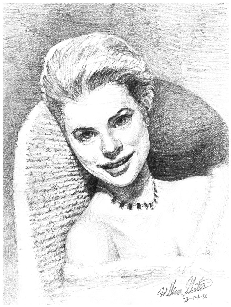 776x1030 Grace Kelly Sketch By Bgates87 - Grace Kelly Sketch