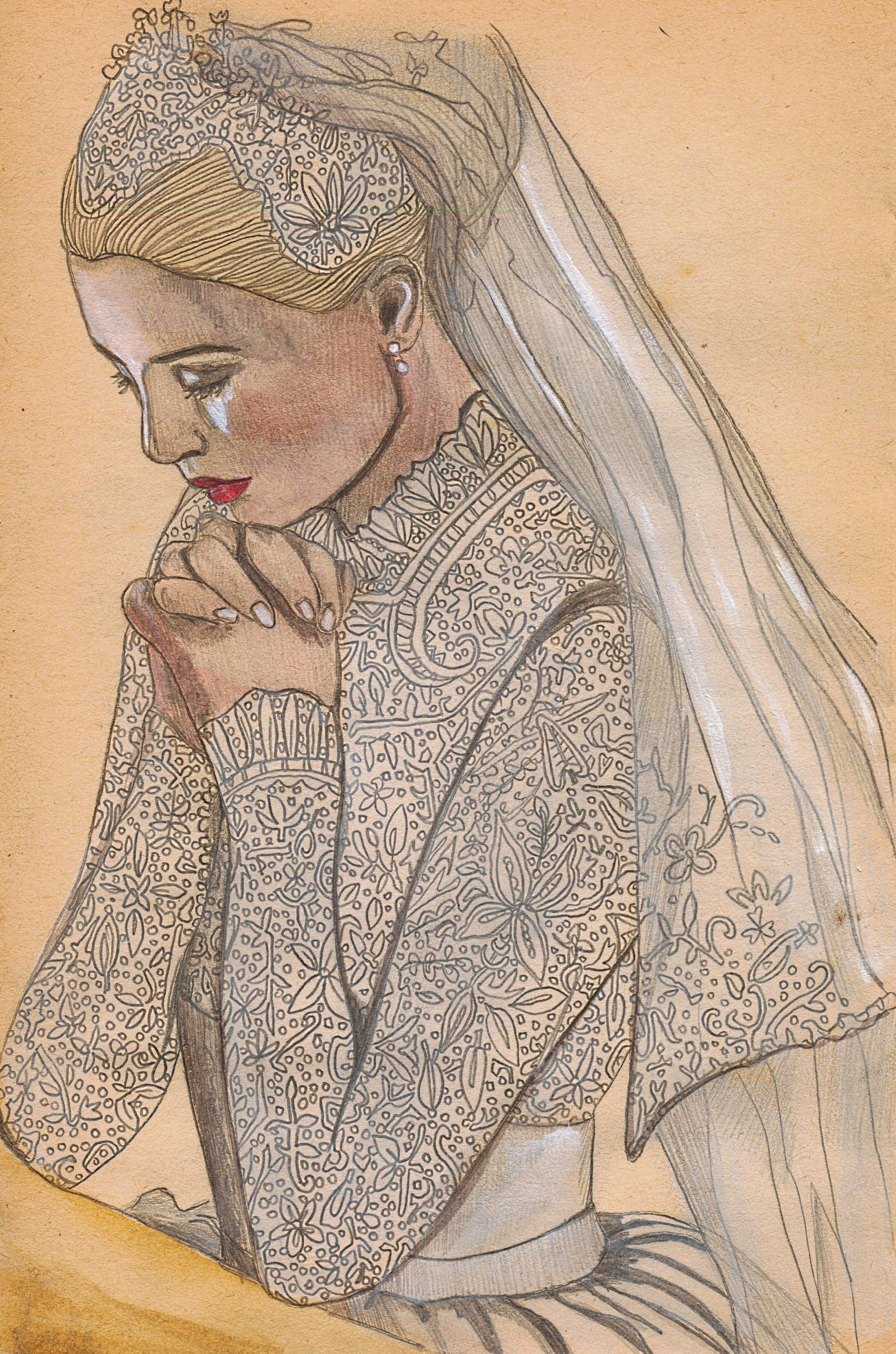 2944x4448 Grace Kelly Doll With A Frown - Grace Kelly Sketch