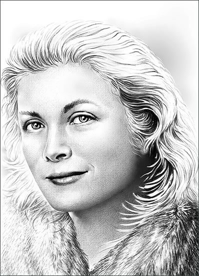 398x550 Pierre Albuisson - Grace Kelly Sketch