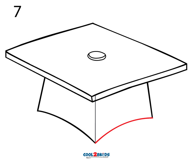 670x558 How To Draw A Graduation Cap (Step By Step Pictures) Cool2bkids - Graduation Cap Sketch