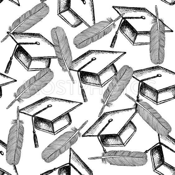 563x563 Sketch Graduation Cap With... Av Kali - Graduation Cap Sketch