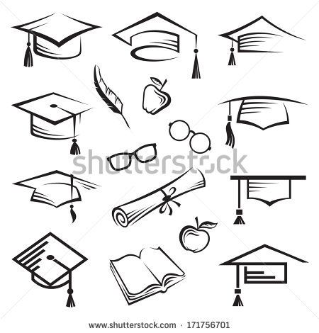 450x470 Sketch Of Graduation Cap - Graduation Cap Sketch