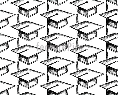 500x402 Illustration Of Sketch Graduation Cap - Graduation Hat Sketch