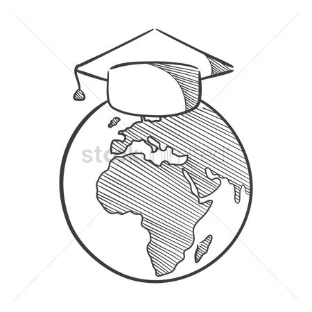 450x450 Free Graduation Cap Sketch Stock Vectors Stockunlimited - Graduation Hat Sketch