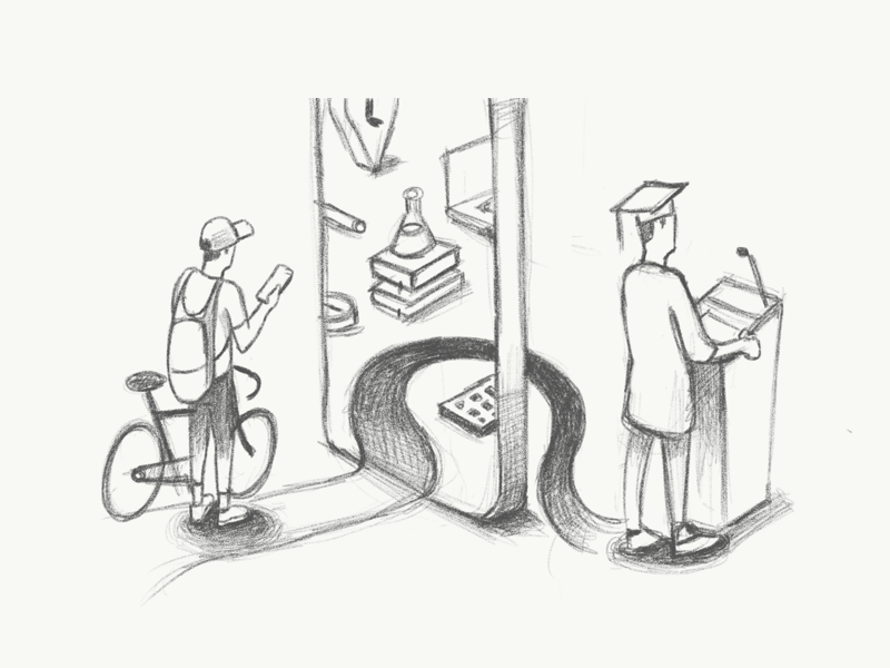 800x600 Dribbble - Graduation Sketch