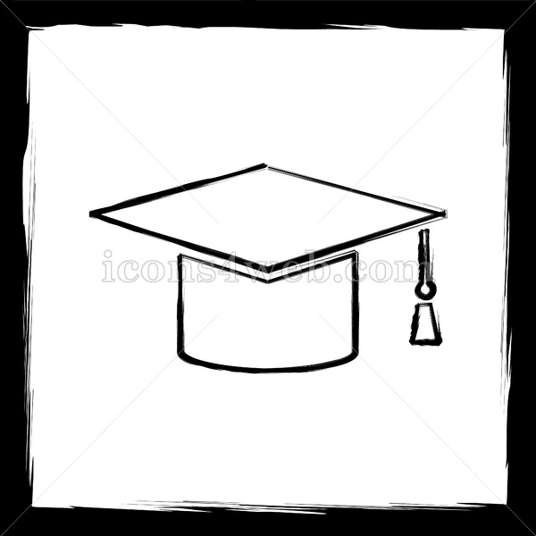 600x600 Graduation Sketch Icon. - Graduation Sketch