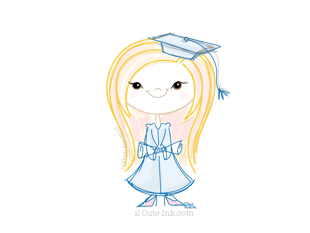 1024x768 Older Graduation Girl Sketch In Adobe Ideas - Graduation Sketch