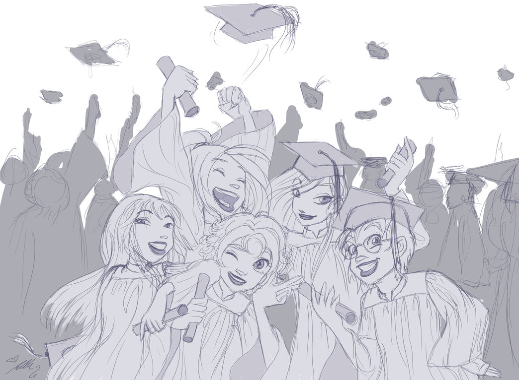 1044x766 Witch Graduation Sketch By Yummingdoe4 - Graduation Sketch