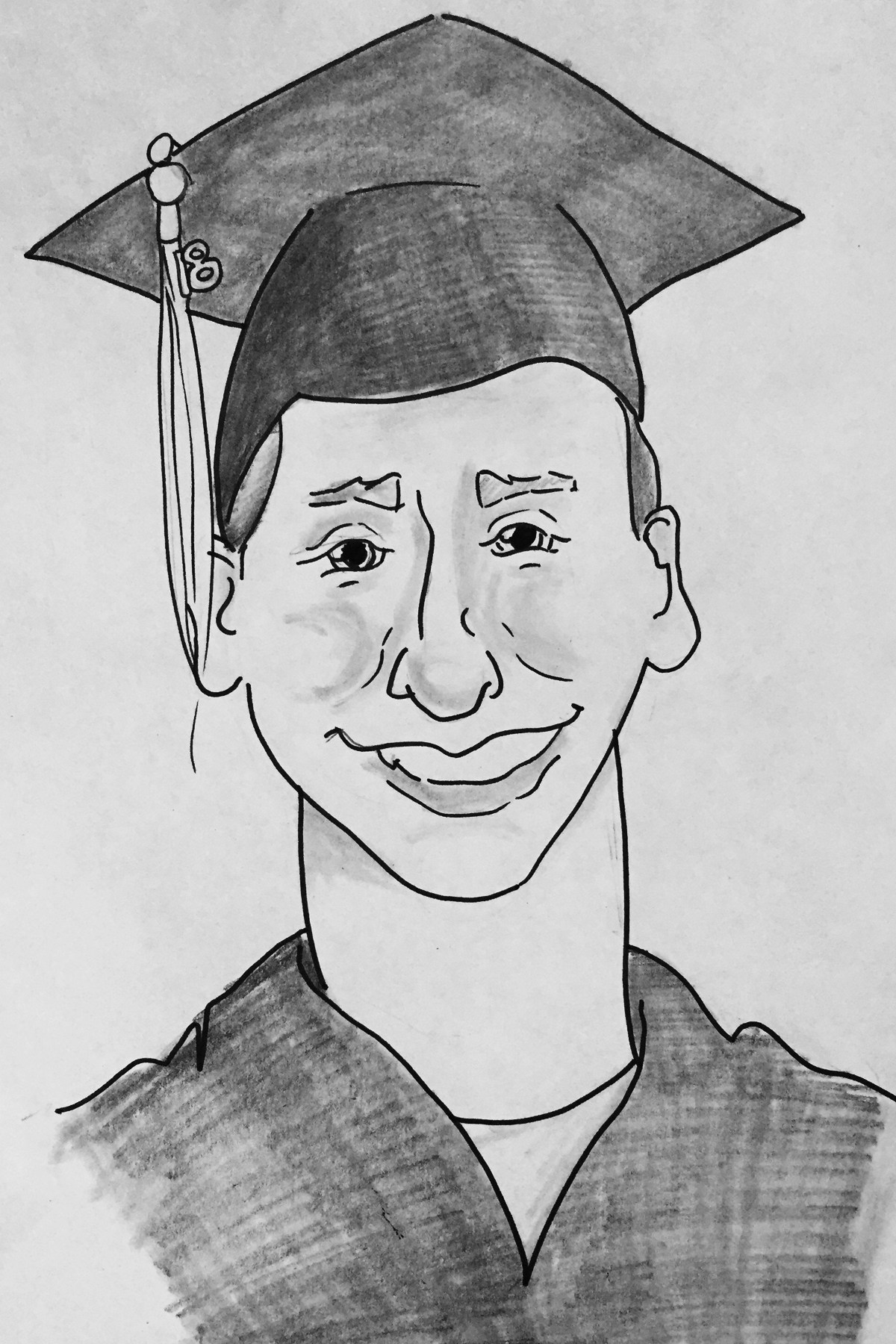 1200x1800 Caricature Graduation Portrait Evan4sh - Graduation Sketch