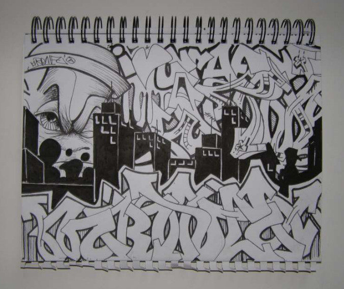 676x568 Grafiti New Most Graffiti Sketches Graffiti Blackbook Black White - Graffiti Art Sketches