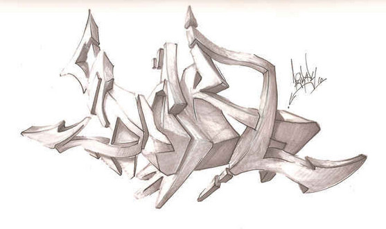 557x330 New Graffiti Graffiti Sketches 3d Graffiti Art Alphabet - Graffiti Art Sketches