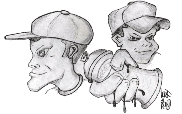 600x377 Artistic Bombing Crew - Graffiti Character Sketch