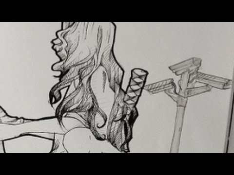 480x360 Graffiti Girl Sketch - Graffiti Girl Sketch