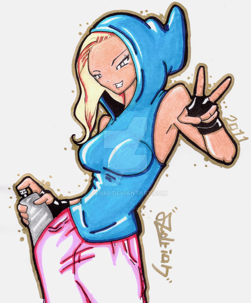 813x983 Graffiti Girl By Avn88 - Graffiti Girl Sketch