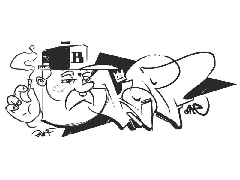 800x600 Graffiti Sketch By Daniel Bkopf - Graffiti Sketch