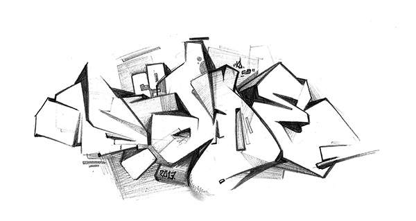600x319 Graffiti Sketch On Behance - Graffiti Sketch