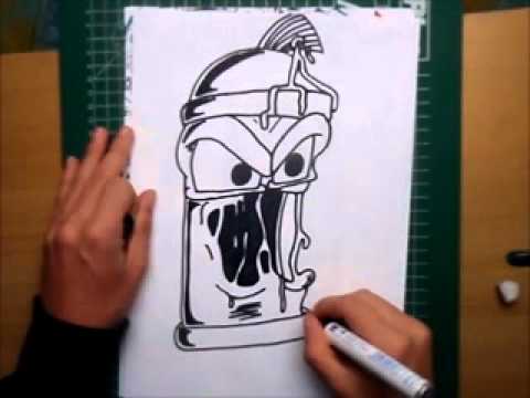 480x360 How To Draw A Graffiti Spray Can Character - Graffiti Spray Can Sketches