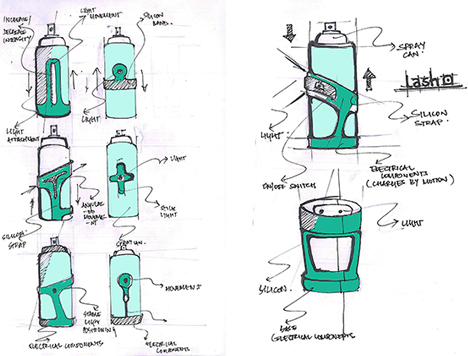 468x356 Night Graffiti Shake Powered Led Spray Paint Can Sleeve Urbanist - Graffiti Spray Can Sketches