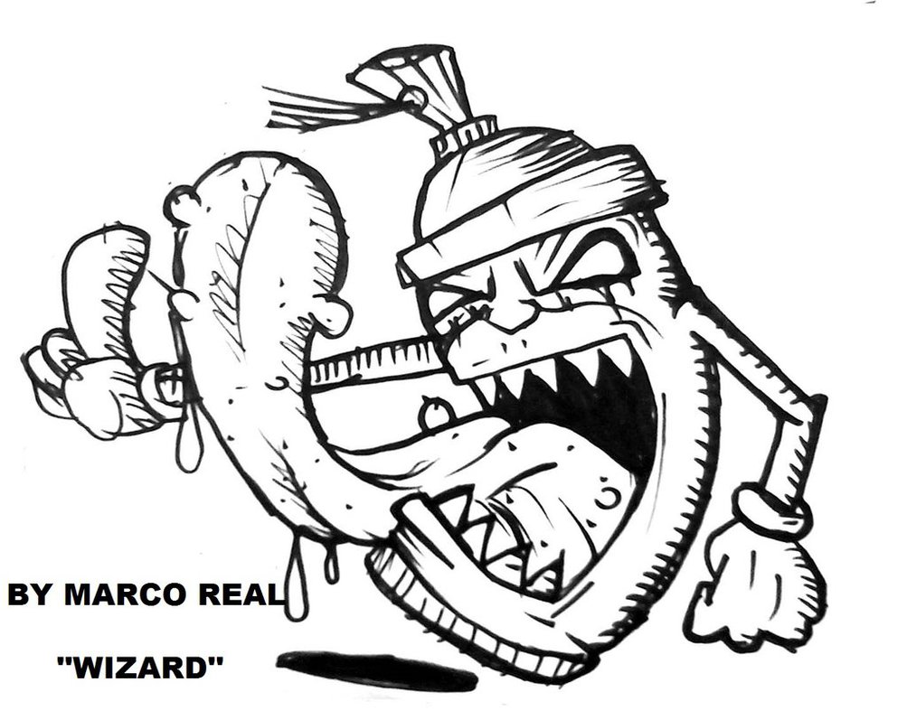 1003x797 Graffiti Spray Can Character By Wizard1labels - Graffiti Spray Can Sketches