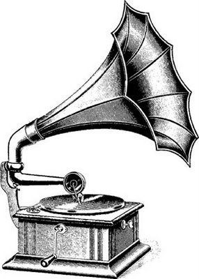 286x400 Gramophone Clipart Old School - Gramophone Sketch