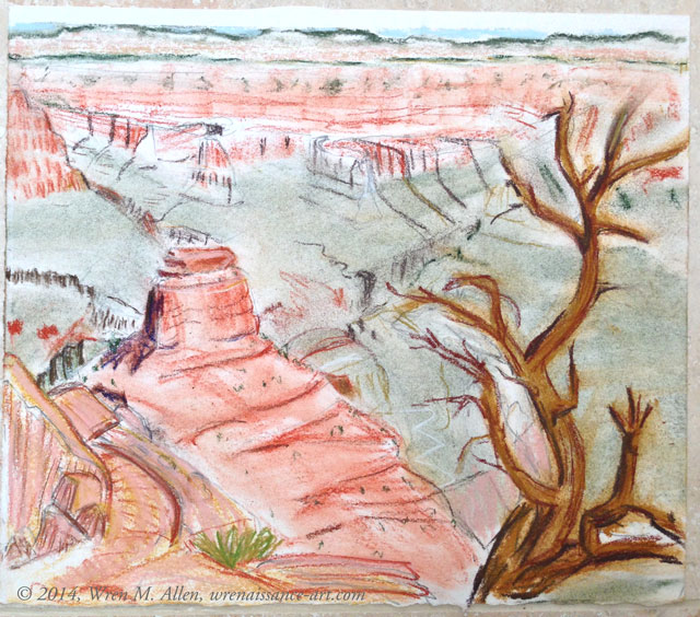 640x564 Travels With Sketchbook South Rim Of The Grand Canyon - Grand Canyon Sketch