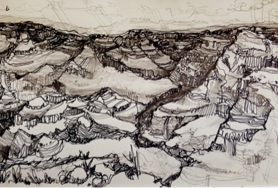 400x271 Watched Pot Grand Canyon Sketch - Grand Canyon Sketch