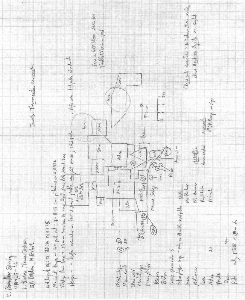 819x1002 Example Of A Site Sketch Map From East Boucher Spring, Grand - Grand Canyon Sketch