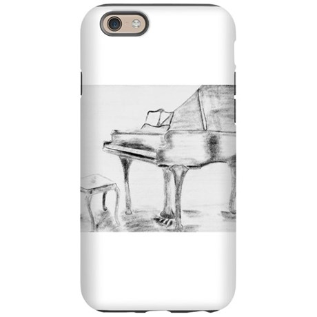460x460 Grand Piano Sketch Iphone 6 Tough Case By Durangokidsmusic - Grand Piano Sketch