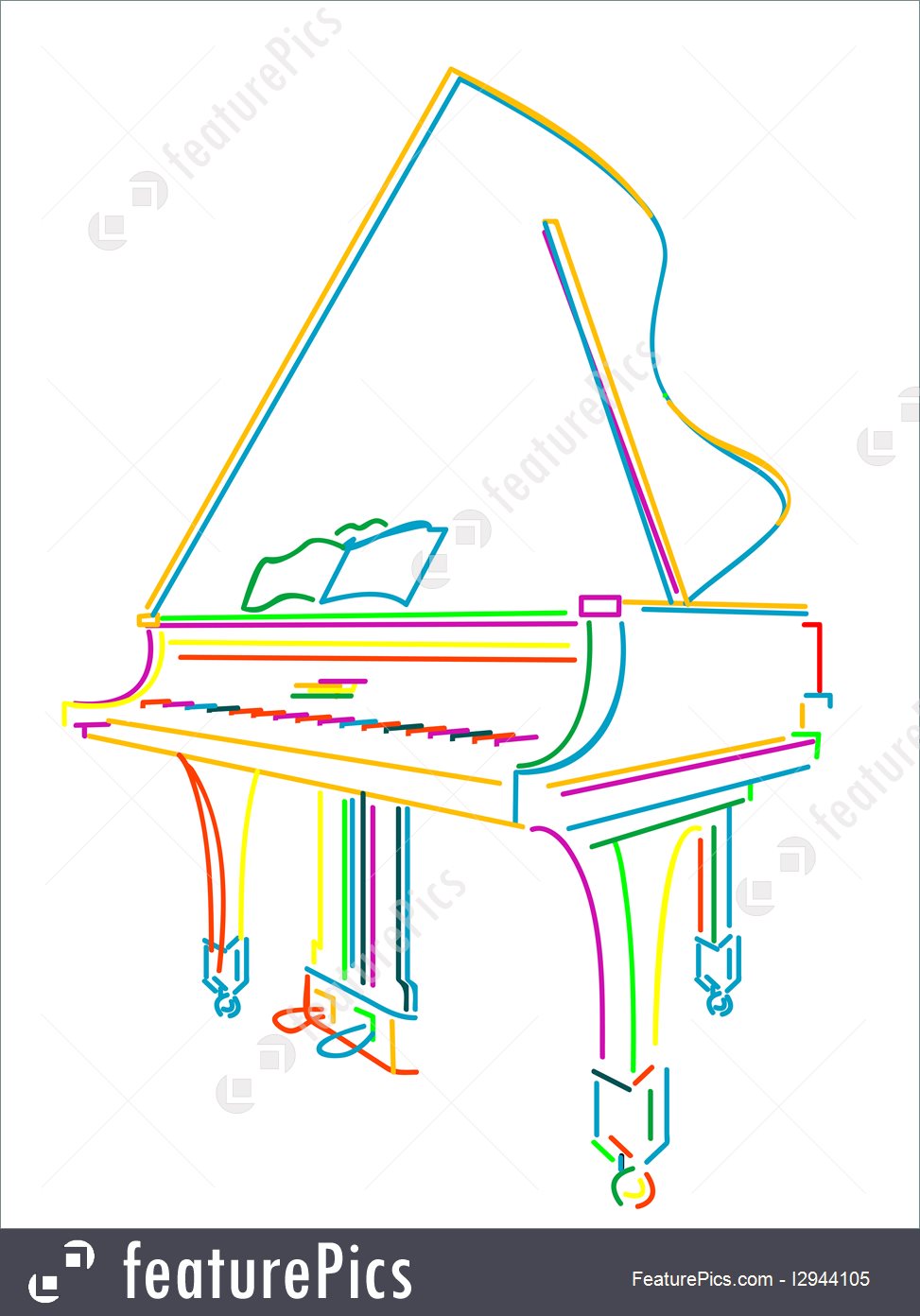 973x1392 Musical Instruments Grand Piano Over White - Grand Piano Sketch