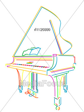 285x380 Stock Photo Classical Grand Piano Sketch - Grand Piano Sketch