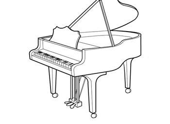350x255 Tagged Grand Piano Floor Plan - Grand Piano Sketch