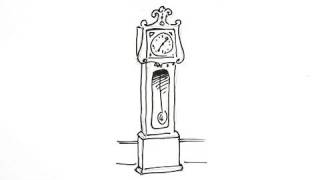 Grandfather Clock Sketch at PaintingValley.com | Explore collection of ...