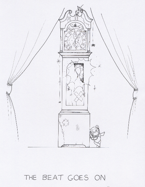 480x617 Grandfather Clock Cartoon - Grandfather Clock Sketch