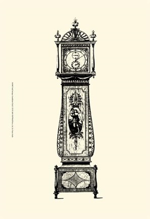 296x432 Sm Antique Grandfather Clock Ii Fine Art Print By Vision Studio - Grandfather Clock Sketch