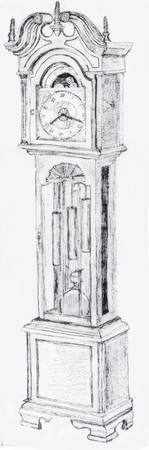 149x450 Stunning Grandfather Clock Artwork For Sale On Fine Art Prints - Grandfather Clock Sketch