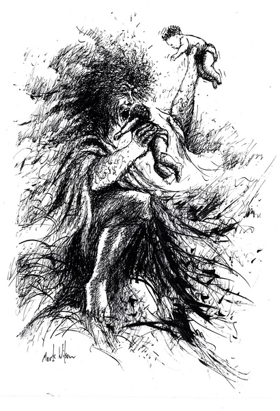 410x600 The Grandfather Clock - Grandfather Clock Sketch