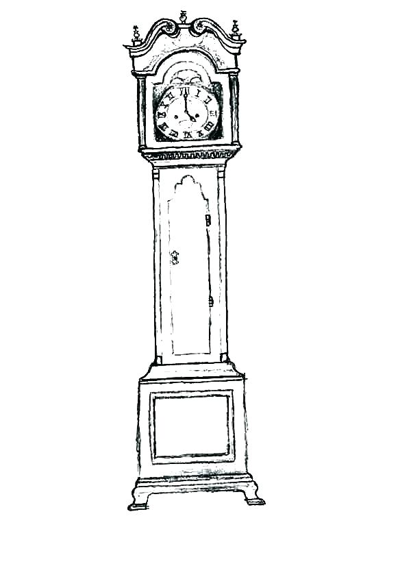 Simple Grandfather Clock Drawings