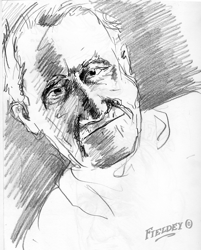682x850 Grandfather Life Sketch Done In Levin, New Zealand Fieldey - Grandfather Sketch