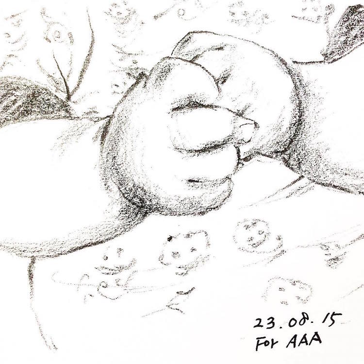 750x750 Korean Grandfather Shares Drawings On Instagram For His Grandchildren - Grandfather Sketch
