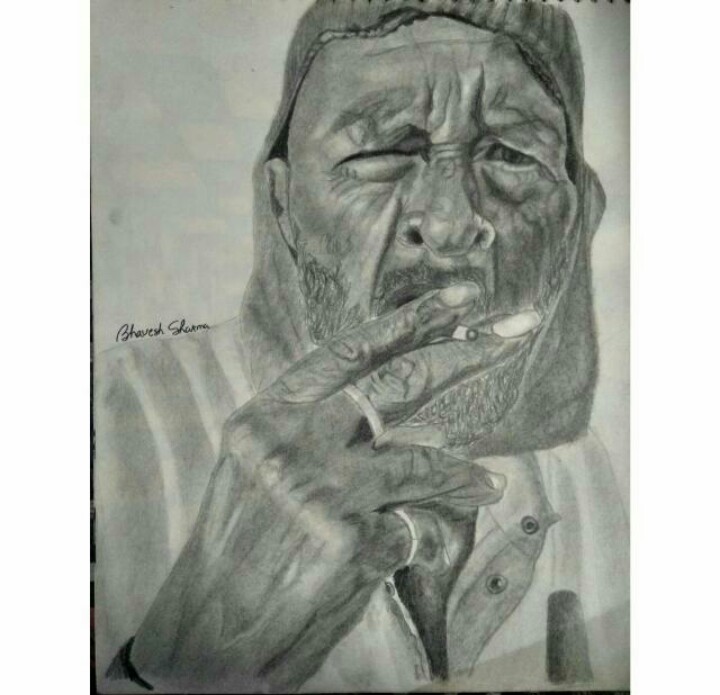 720x695 Dadaji ( Grandfather ) - Grandfather Sketch