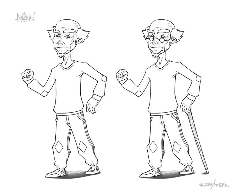 978x816 Design Grandfather By Nozhk - Grandfather Sketch