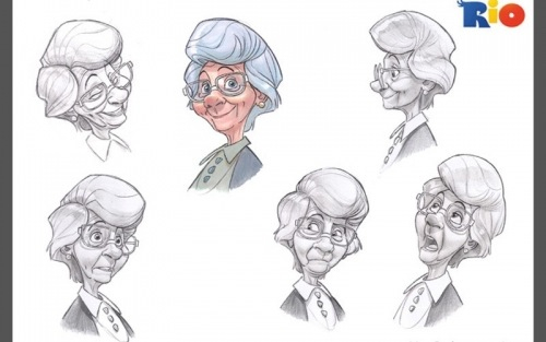 500x313 Sketch Grandma On Behance - Grandma Sketch