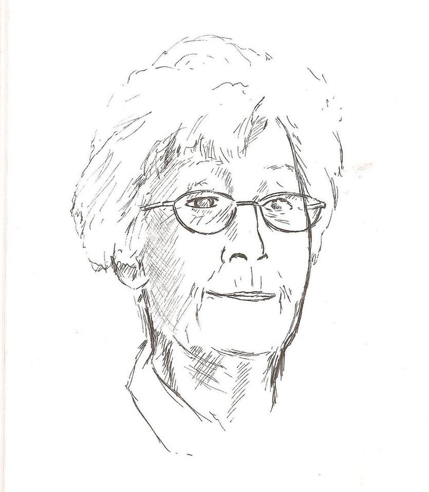 835x957 Grandma Drawing - Grandma Sketch
