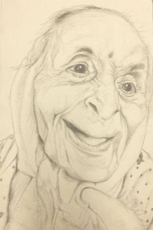 532x799 Portrait Sketch Of My Grandmother. Done In Pencil. Portrait - Grandmother Sketch