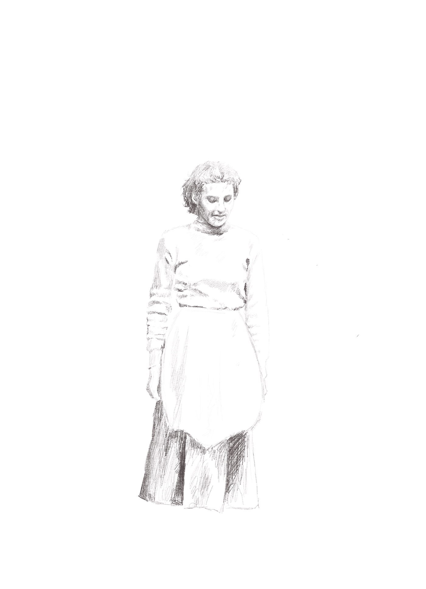 1400x1933 Sketch Of My Grandmother On Behance - Grandmother Sketch