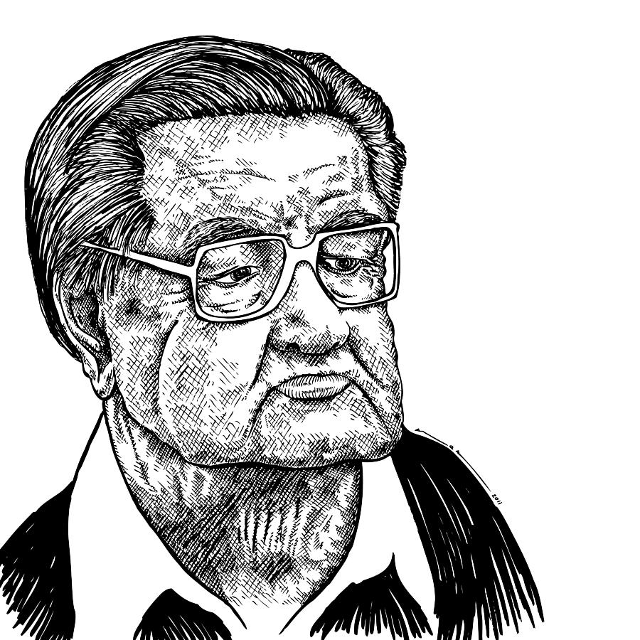 900x900 Grandpa Drawing By Karl Addison - Grandpa Sketch