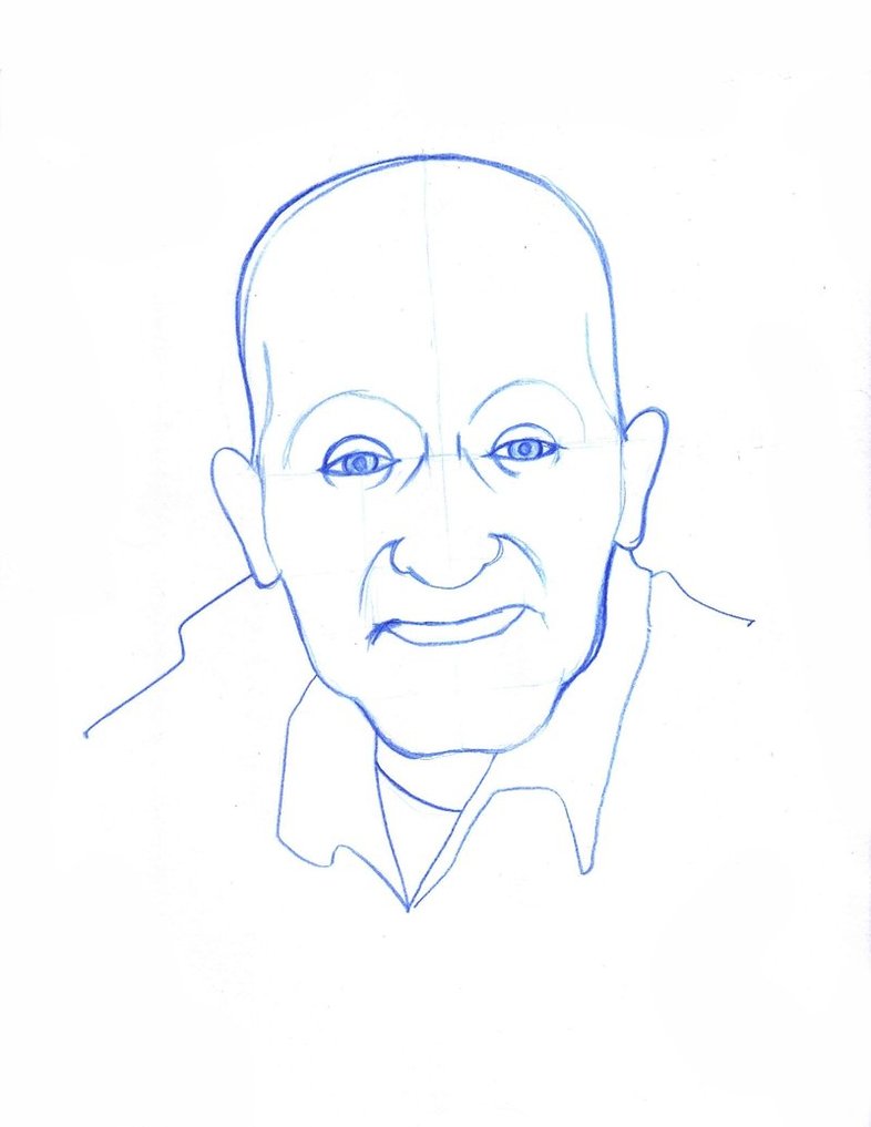 786x1017 Sketch Grandpa By Icarosteel - Grandpa Sketch