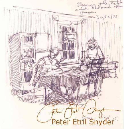 435x450 Grandma And Grandpa (Sketch For), (Drawing) - Grandpa Sketch