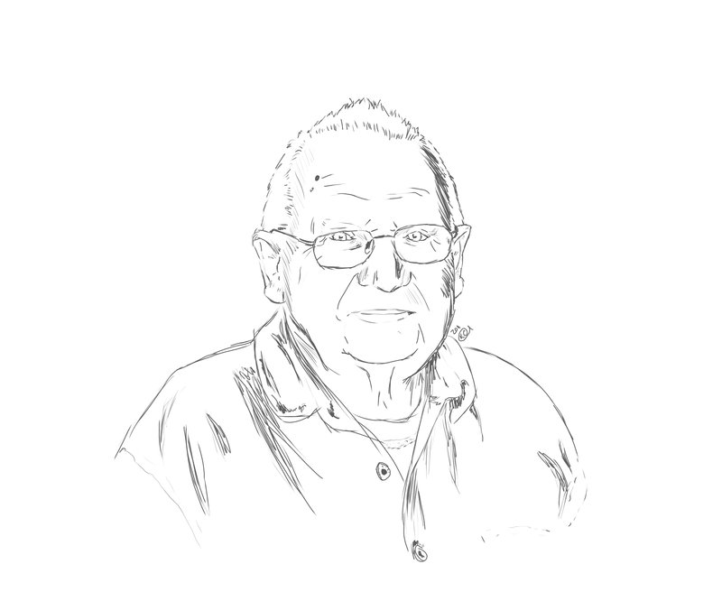 800x666 Grandpa Cree Portrait Sketch By Ahojoshi - Grandpa Sketch