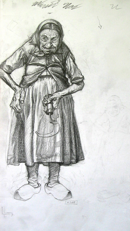 442x787 Petar Art Story Of Baba Dojda (Granny Doyda), Part 2 - Granny Sketch